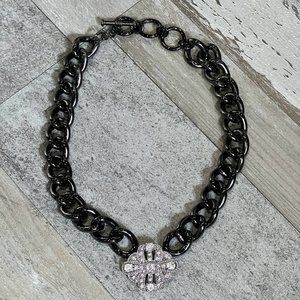 NWOT - Lia Sophia Black Chunky Chain Necklace